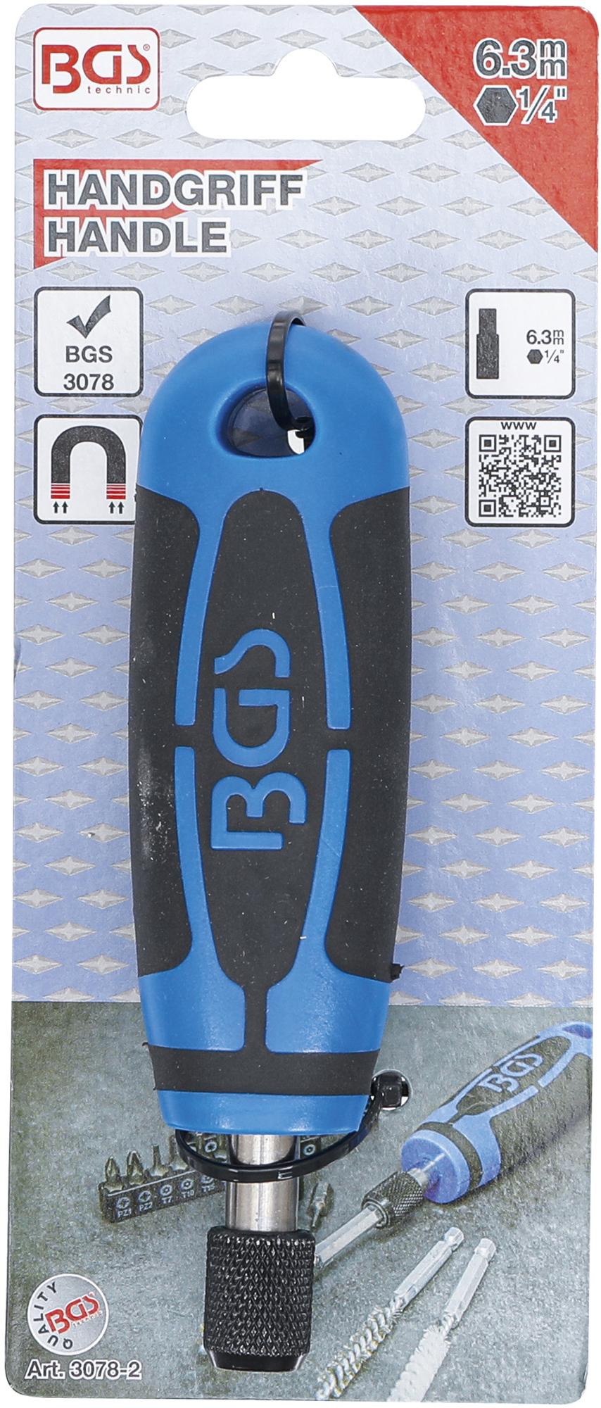 Rankena šepečiams | iš BGS 3078 | vidinis šešiakampis 6,3 mm (1/4") (3078-2)