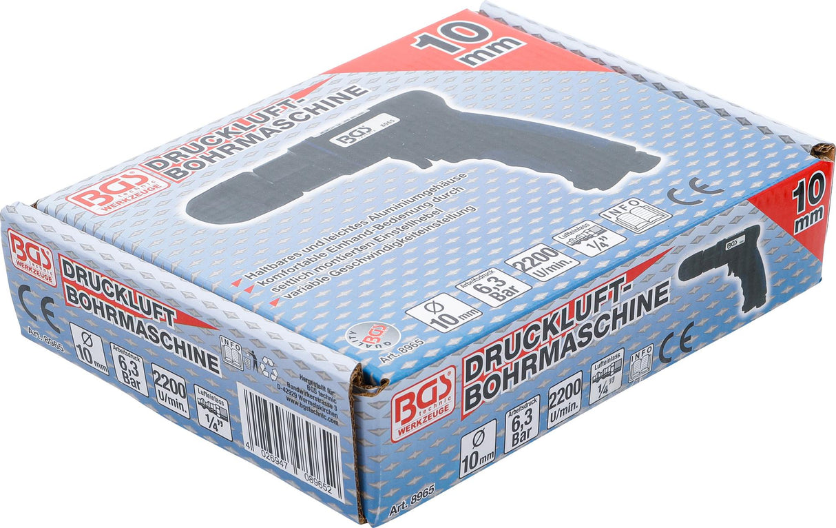 Pneumatinis beraktis reversinis gręžtuvas | 10 mm (8965)