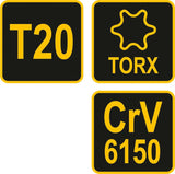L tipo atsuktuvas su rankena | T-Star (Torx) | T20 (56632)