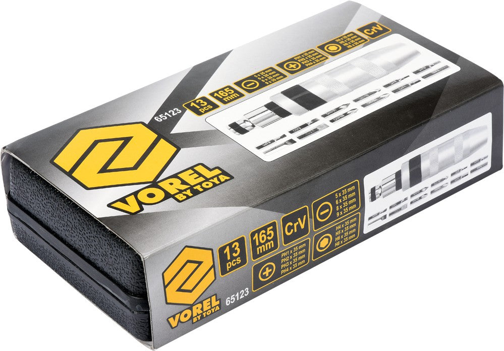 Smūginis atsuktuvas su antgaliais | 13 vnt. (65123)