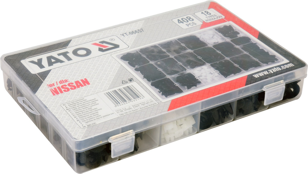 Automobilinis klipsų asortimentas Nissan | 408 vnt. (YT-06657)