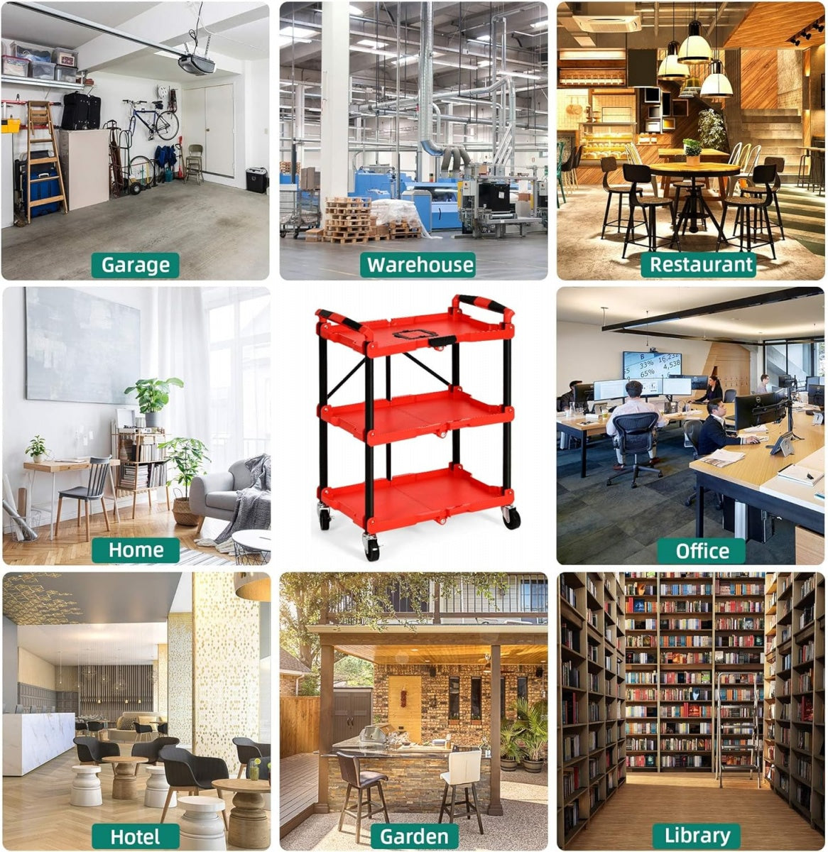 Sulankstomas dirbtuvių vežimėlis | 3 pakopų (CX314)