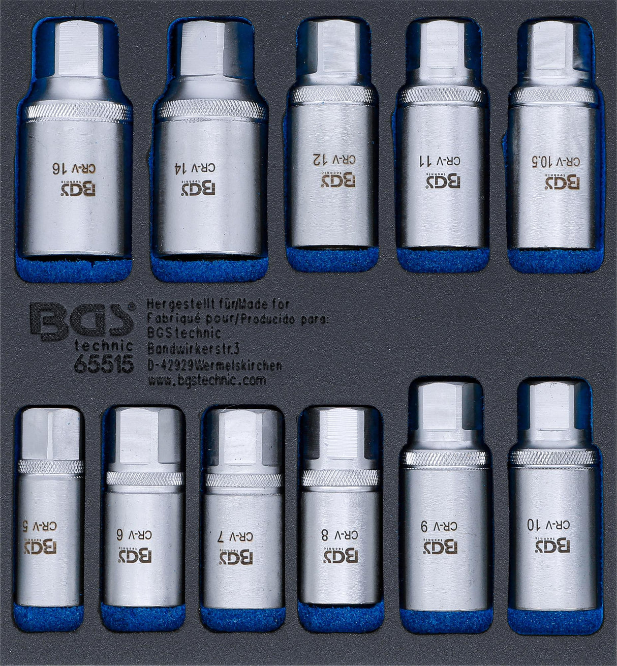 Smeigių išsukėjų rinkinys | 5 - 16 mm | 11 vnt. (65515)