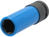 Galvutė smūginė ilga plonasienė | su plastikine apsauga | 12,7 mm (1/2") | 17 mm (YT-10583)