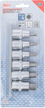 Įpresuotų antgalių rinkinys | 12,5 mm (1/2") | Hex šešiakampis 6 - 14 mm | 6 vnt. (8887)