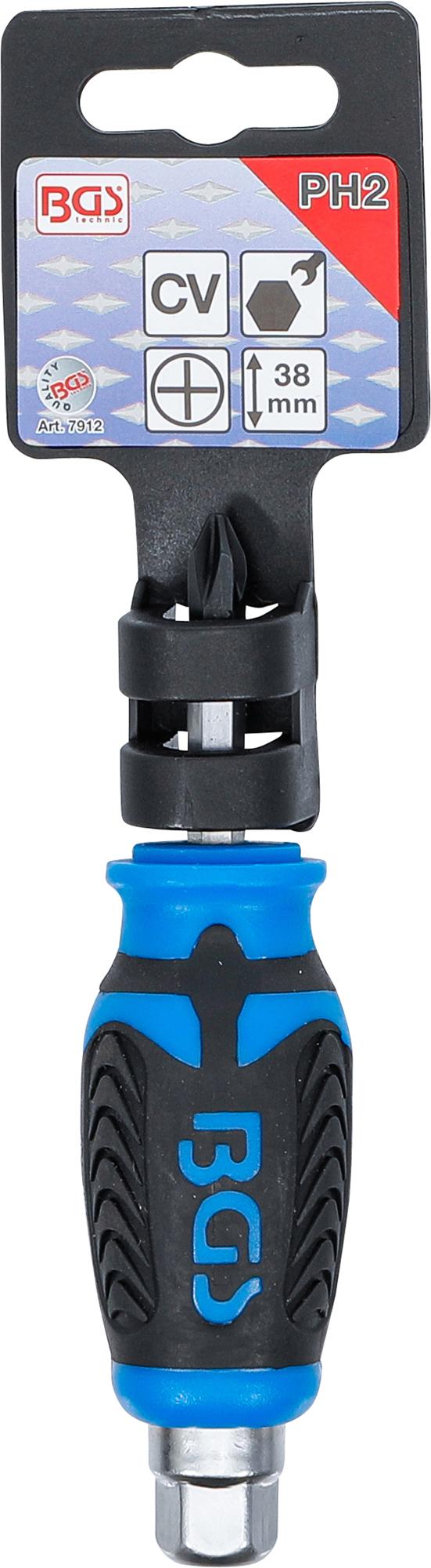 Atsuktuvas kalamas | su išoriniu šešiakampiu | Kryžminis PH2 | Ašmenų ilgis 38 mm (7912)