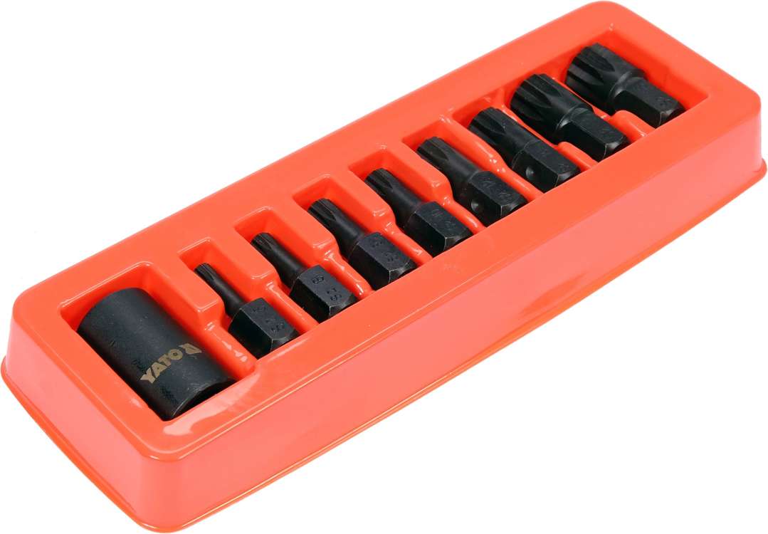 9PCS 1/2"DR  IMPACT SPLINE BIT & HOLDER (YT-10663)