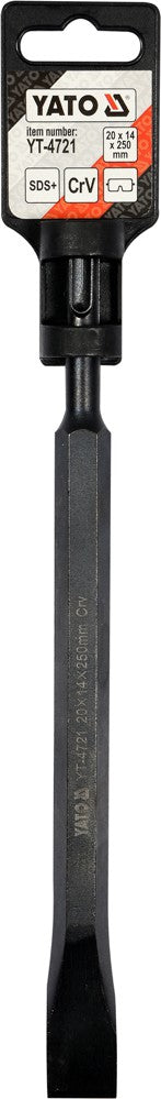Зубило по бетону плоское | SDS PLUS/Cr-V | 20x14x250 mm