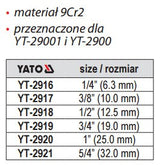 Sriegpjovė | 1" (YT-2920)