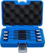 Įpresuotų antgalių rinkinys | 6.3 mm (1/4") | T-Star (Torx) su šarnyriniu antgaliu | 7 vnt. (8618)