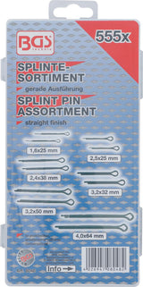 Segtukų asortimentas | tiesūs | Ø 1.6 - 4.0 mm | 555 vnt. (8048)