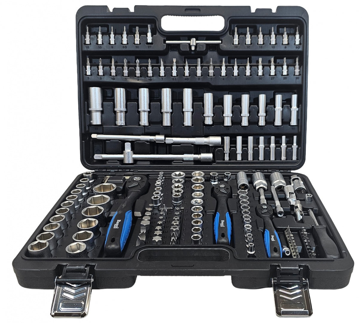 Įrankių rinkinys | 6.3 mm (1/4") / 10 mm (3/8") / 12,5 mm (1/2") | 173 vnt. (BT500173)