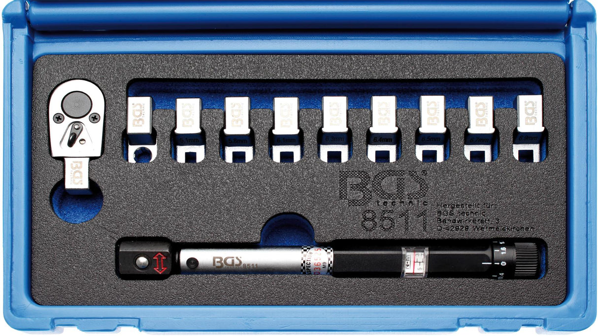 Dinamometrinis raktas stipinams | keičiamos galvos | 3 - 15 Nm (8511)