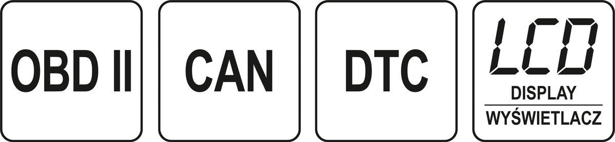 OBD II (EOBD) gedimų kodo skaitytuvas (YT-72977)