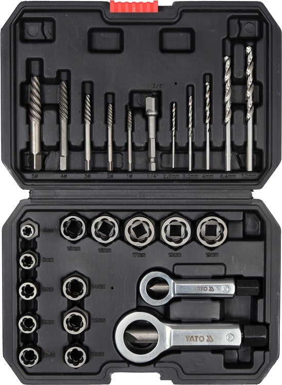 Rinkinys varžtams, smeigėms ir veržlėms atsukti | universalus | 26 vnt. (YT-06037)