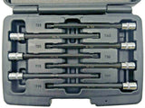 Įpresuotų antgalių rinkinys | 6.3 mm (1/4") | T-Star (Torx) S2 | T10 - T40 | 7 vnt. (S1107)