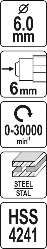 Freza metalui | siaura cilindrinė (YT-61719)