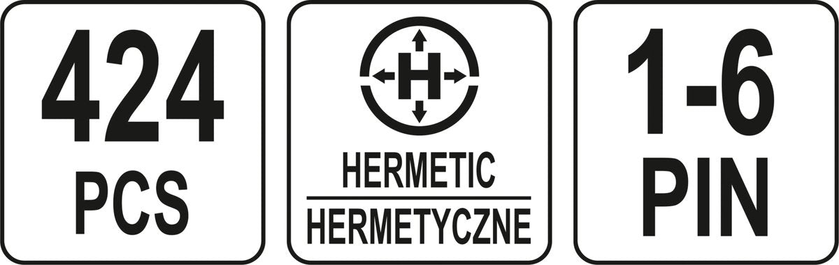 Hermetinių jungčių asortimentas | 424 vnt. (YT-06869)