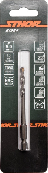 Grąžtas universalus su Hex 6.3 mm (1/4") galu | 5.0 mm (21684)
