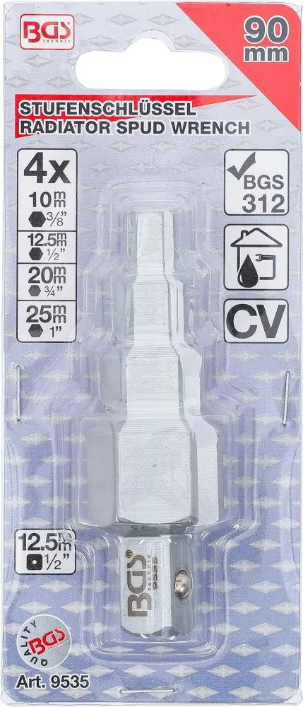 Raktas pakopinis santechnikai / radiatoriui | 12.5 mm (1/2") | 4 pakopos (9535)