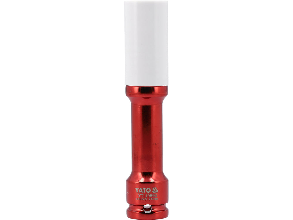 Galvutė smūginė ilga plonasienė prailginta | 150 mm | su plastikine apsauga | 12,7 mm (1/2") | 21 mm (YT-10593)