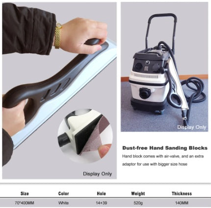 Rankinis šlifavimo blokas su dulkių nusiurbimu | 70 x 400 mm (H130514)