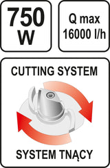 Ketaus siurblys 750W su malūnėliu (malimo sistema) (YT-85350)
