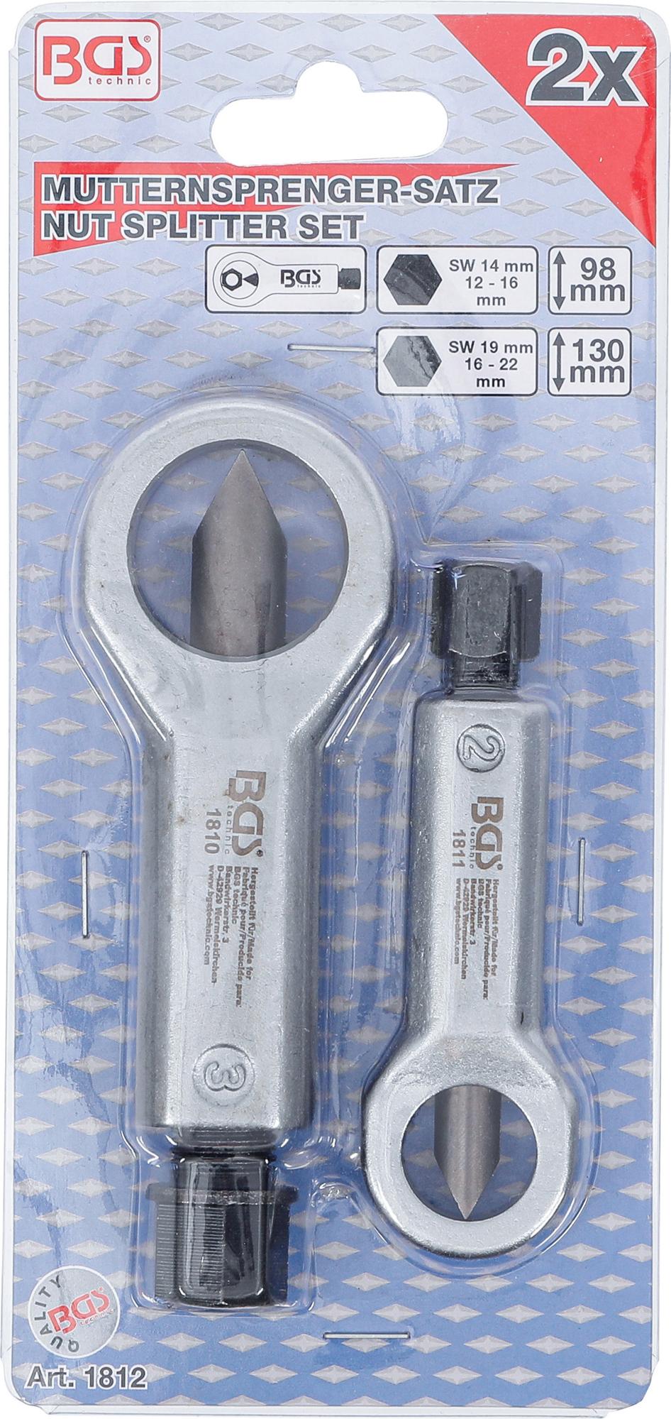 Veržlių nupjovėjų rinkinys | 12 - 16 mm / 16 - 22 mm | 2 vnt. (1812)