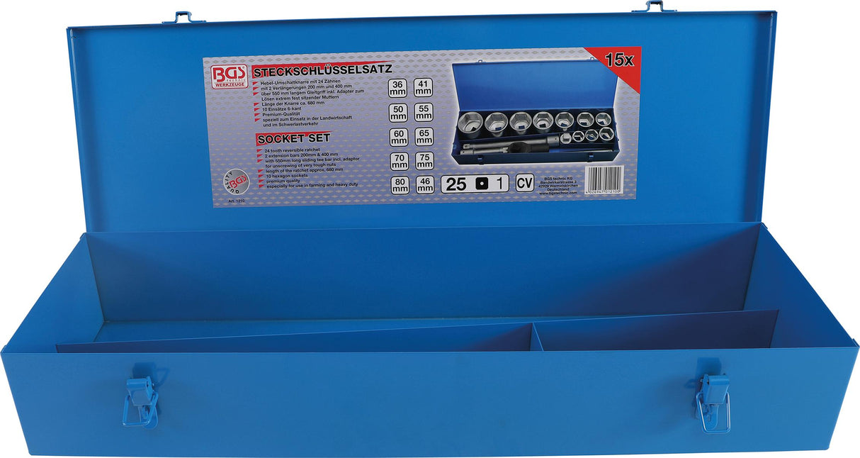 Tuščia metalinė dėžė iš rinkinio BGS 1210 (1210-LEER)