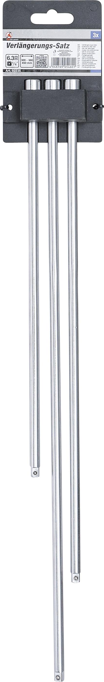 Ilgintuvų rinkinys | 6.3 mm (1/4") | 300 / 380 / 450 mm | 3 vnt. (92235)