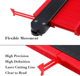 Kontūrų matuoklis/ šablonas/ trafaretas profiliams | su fiksacija | 250 mm (CG10P)