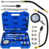 Kompresijos matuoklis benzininis | su pailgintais adapteriais | 0-20 bar (H06009)