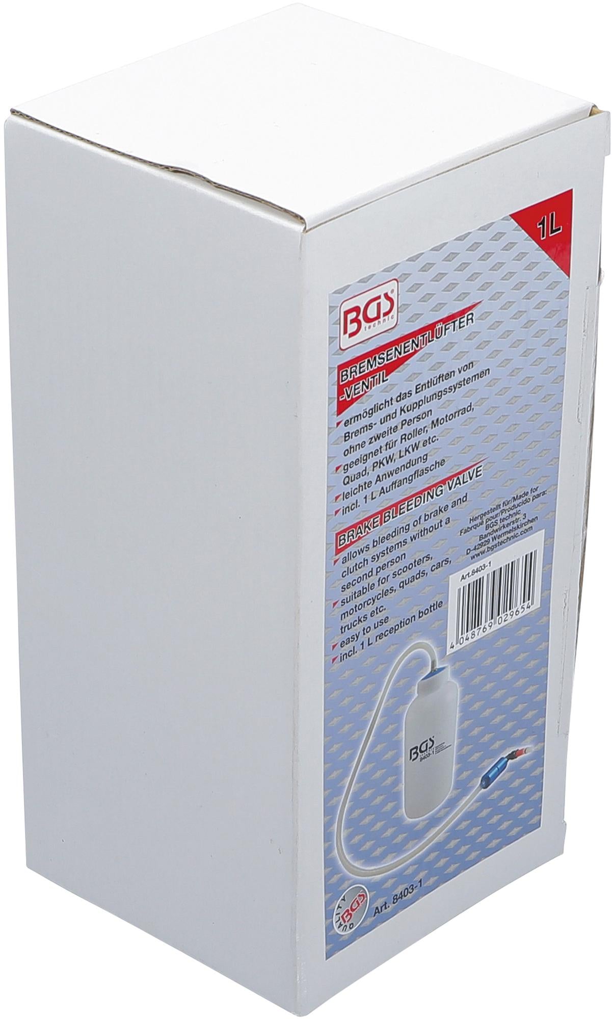 Stabdžių skysčio nuorinimo vožtuvas su 620 mm silikonine žarna ir tara (8403-1)