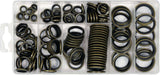 Sandarinimo žiedų asortimentas | metalas / guma  NBR 70 | 150 vnt. (YT-068582)