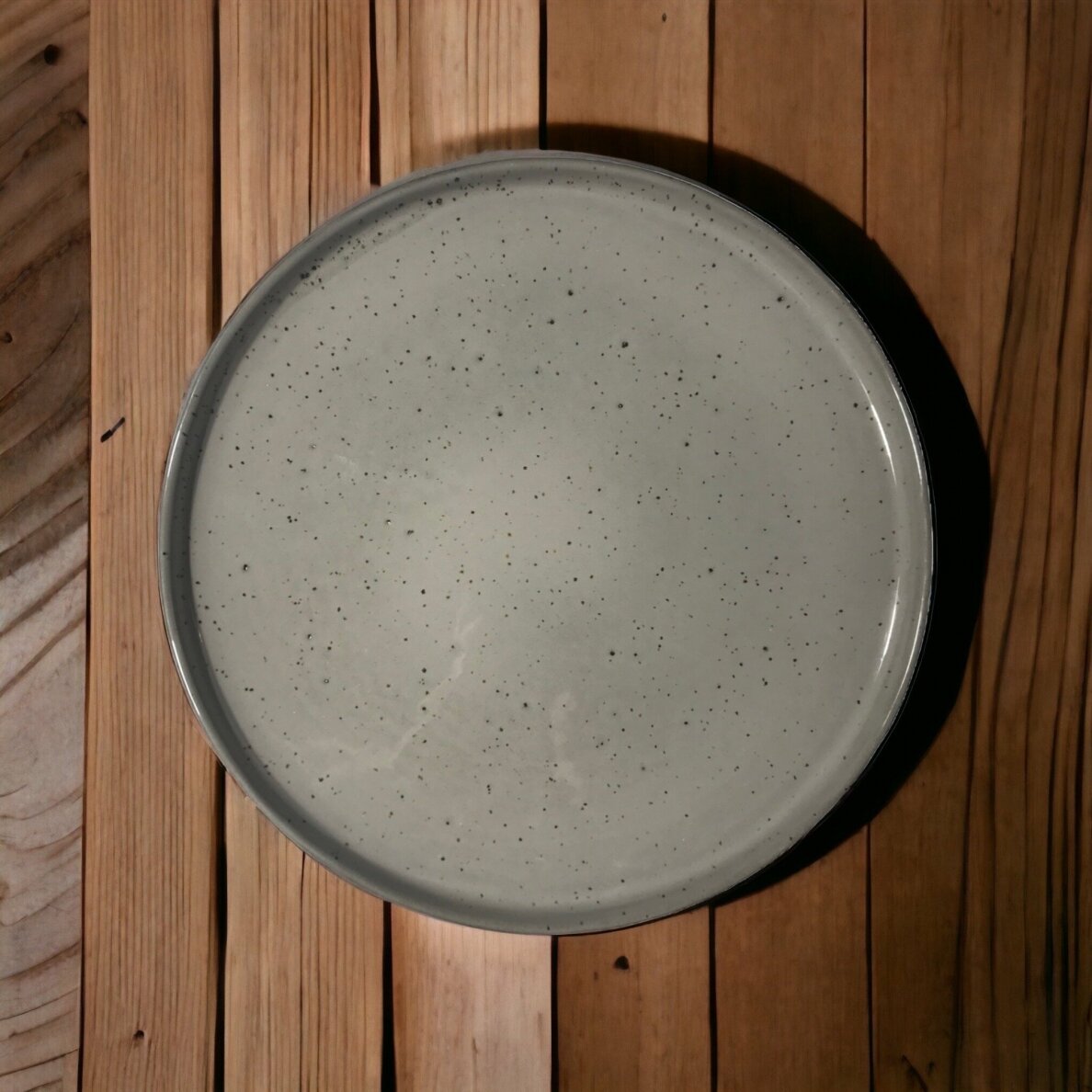 Lėkštė STEPP | pilka | blizgi | keramika | Ø27CM