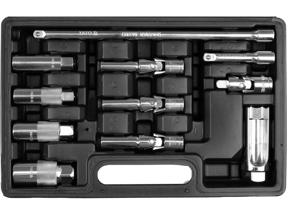 Kaitinimo / uždegimo žvakių ir lambdazondo galvučių rinkinys | 3/8”  | 11 vnt (YT-05348)