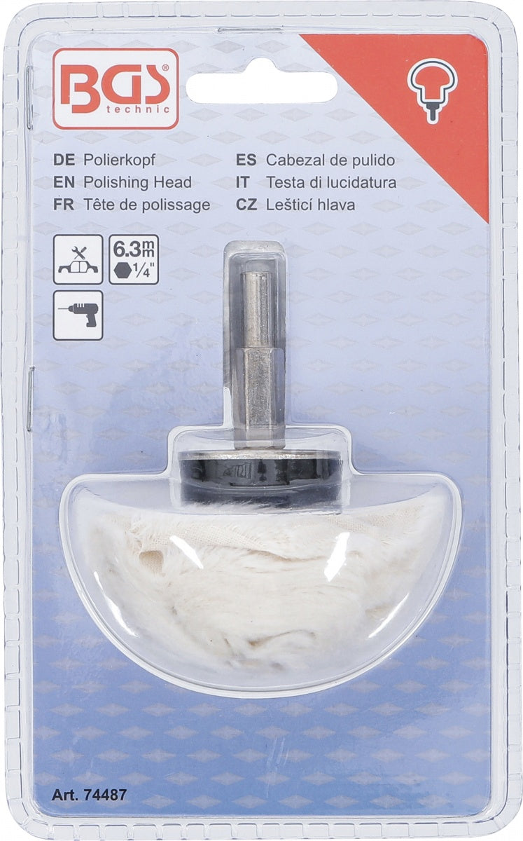 Poliravimo galvutė | grybo forma | 6,3 mm (1/4") (74487B)