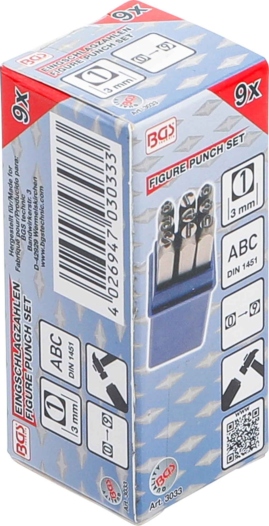 Skaičių išmušėjų rinkinys | 3 mm (3033)