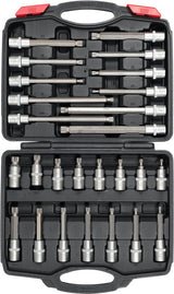 Antgalių rinkinys | 12,5 mm (1/2") | Spline (XZN) M4 - M16 | 26 vnt. (YT-77542)