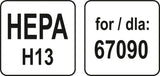 Filtras HEPA H13 dulkių siurbliui 67090 (67093)