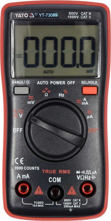 Skaitmeninis daugiafunkcinis testeris | TRUE RMS | (9999 AUTO LCD (YT-73089)