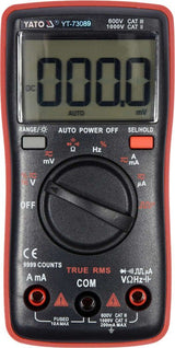 Skaitmeninis daugiafunkcinis testeris | TRUE RMS | (9999 AUTO LCD (YT-73089)