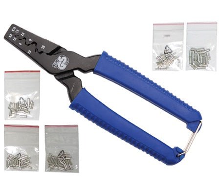 Replės jungčių užspaudimui su rinkiniu | įsk. 150 kabelių gnybtų | 175 mm (1430)