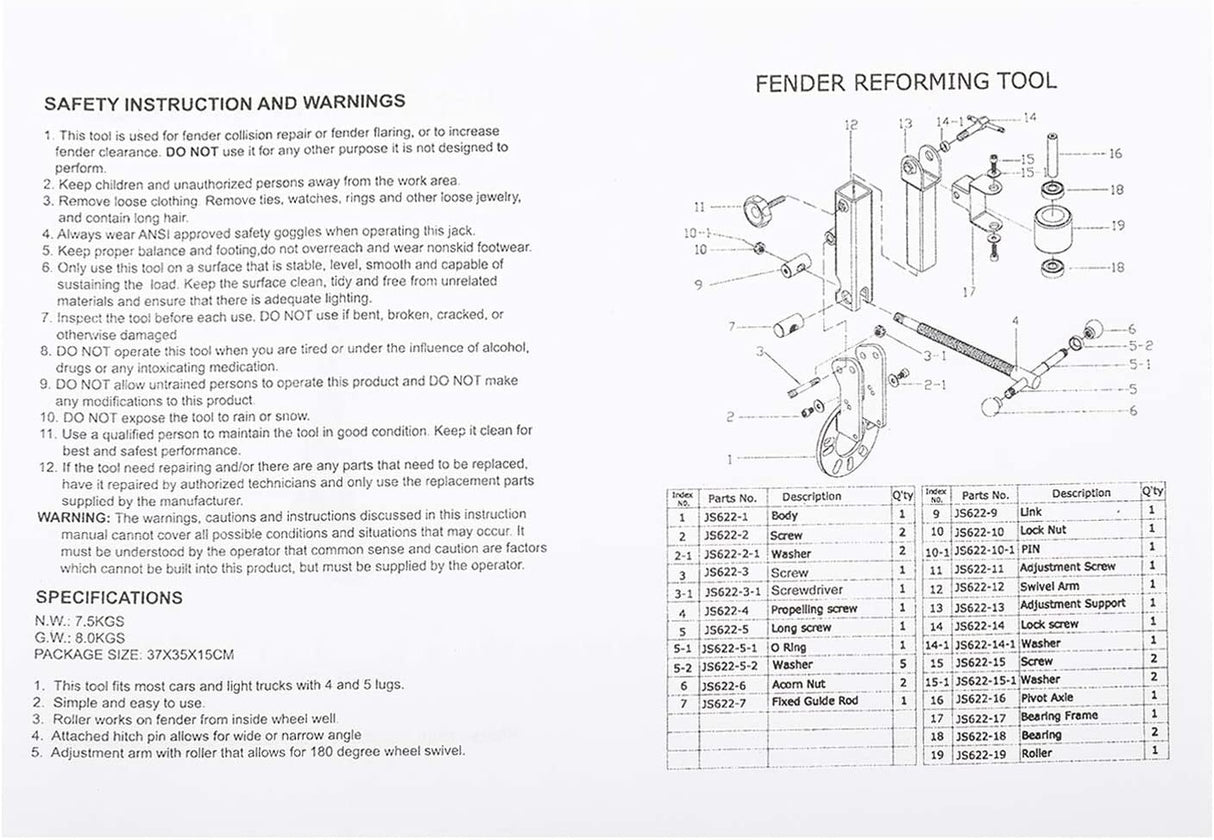 Arkų platintinimo / valcavimo įrankis (H1241)