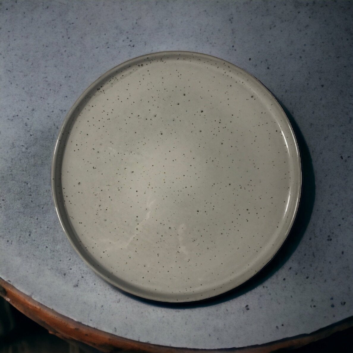 Lėkštė STEPP | pilka | blizgi | keramika | Ø27CM