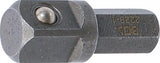 Adapteris  8 mm šešiakampis (5/16") - išorinis kvadratas 10 mm (3/8") | 30 mm (2229-1)