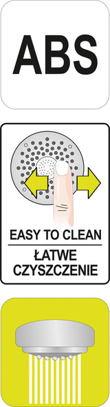 Лейка для душа 1 функция, хромированная "Fobos"