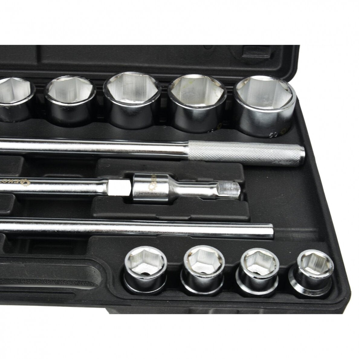 Galvučių komplektas 6 kampų | 20 mm (3/4") | 21 vnt. (ES-4226)