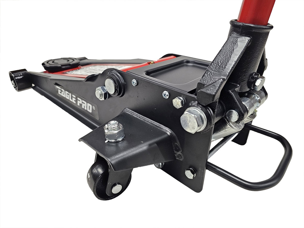 Domkratas su ratukais pažemintas | dvigubas stūmoklis | greitas kėlimas | 70- 510 mm | 2.5T (LFJ3B)