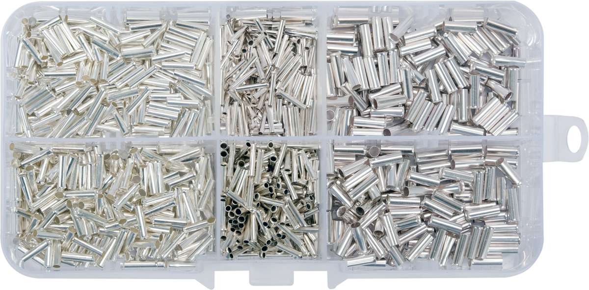 Žalvarinių kabelių antgalių rinkinys | skirtas elektrai | 1000 vnt. (YT-06896)